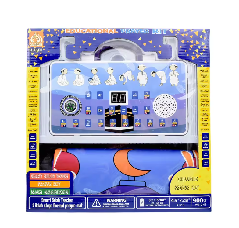 Interactive Talking Prayer Mat – Educational Islamic Rug for Kids
