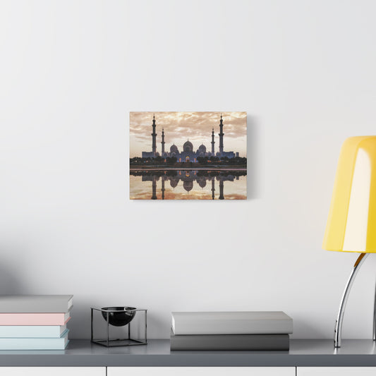 Stretched Canvas Art Print, Islamic Architecture Decor, Elegant Wall Art, Home Decoration, Mosque Artwork, Gift for Collectors