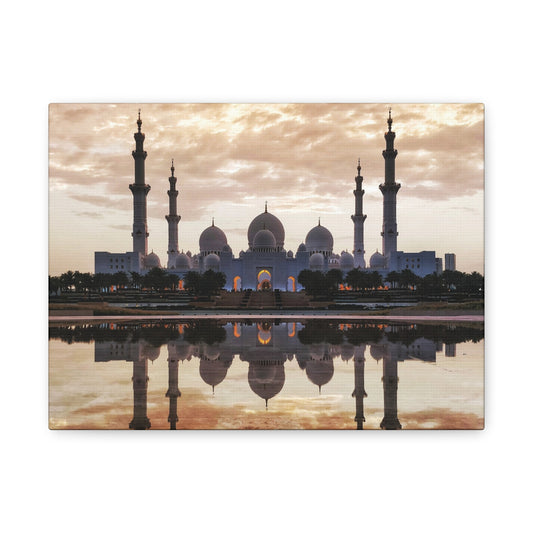 Stretched Canvas Art Print, Islamic Architecture Decor, Elegant Wall Art, Home Decoration, Mosque Artwork, Gift for Collectors
