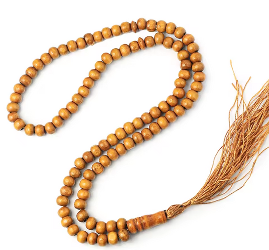 Wood Tasbih Prayer Beads 99 Muslim Prayer Beads Islamic Handheld Prayer Beads Muslim Rosary Beads Bracelet with Tassel