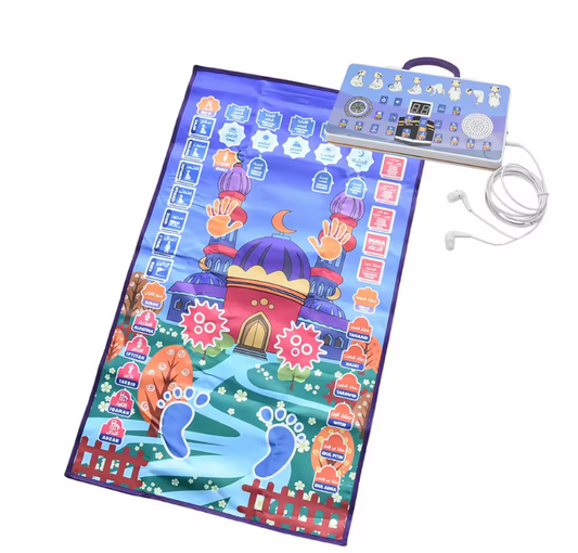 Interactive Talking Prayer Mat – Educational Islamic Rug for Kids